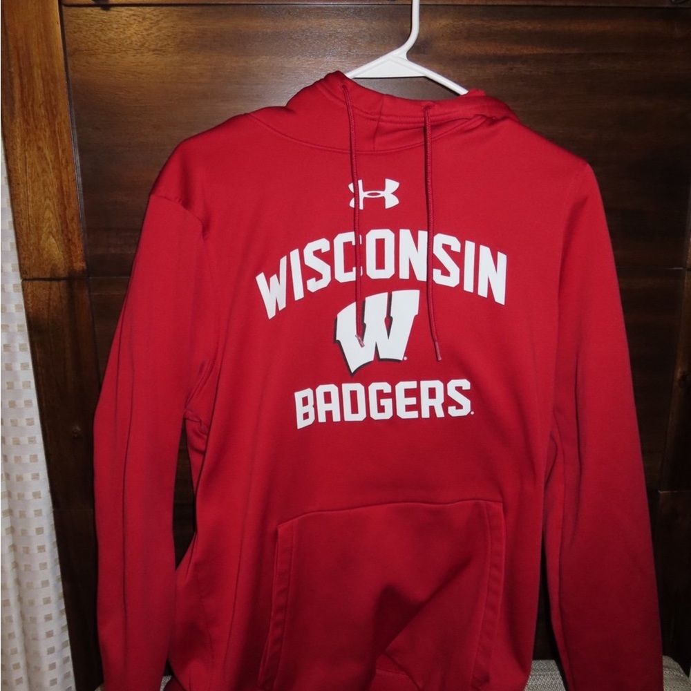 Under Armour Red University of Wisconsin Hoodie